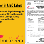 dpt-admissions-in-AIMC-Lahore updtae by ilmi jazeera