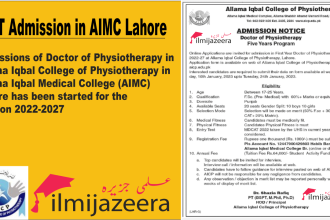 dpt-admissions-in-AIMC-Lahore updtae by ilmi jazeera